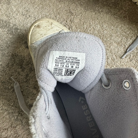 Converse Blue Velour Platform 7.5 - Picture 2 of 4